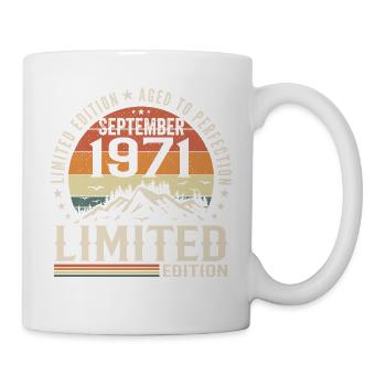 Cadeau Anniversaire Septembre 1971, September 1971 - Mug blanc - blanc - Droite