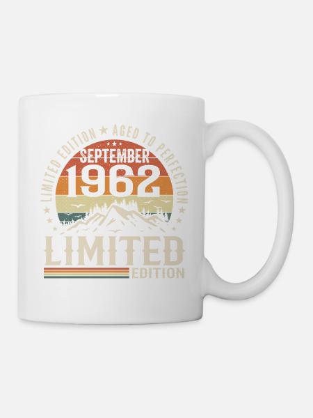 Cadeau Anniversaire Septembre 1962, September 1962 - Mug blanc - blanc