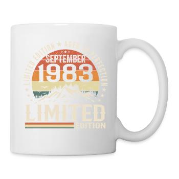 September 1983, September 1983 Geburtstagsgeschenk - Tasse - Weiß - Rechts