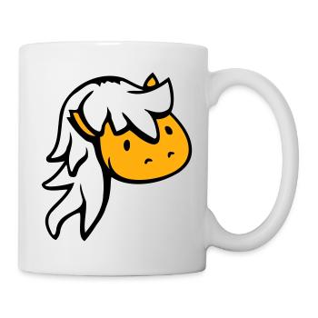 Pferd Süß Pony Fohlen Pferdemädchen Lange Haare - Tasse - Weiß - Rechts
