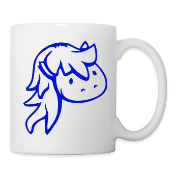 Pferd Süß Pony Fohlen Pferdemädchen Lange Haare - Tasse - Weiß - Rechts