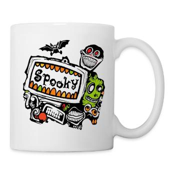 Spooky Monster Halloween - Tasse - Weiß - Rechts