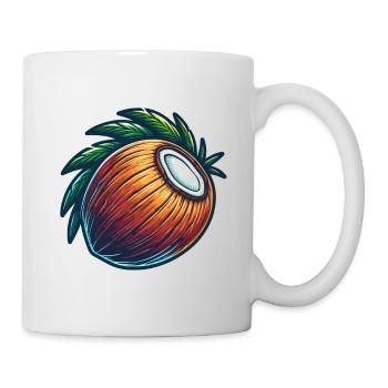 Walnut Tropical Fruit Illustration - Mug - white - Right