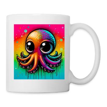 Pieuvre - Mug blanc - blanc - Droite