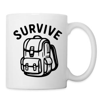 Survive - Rucksack - Tasse - Weiß - Rechts