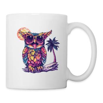 Vacances d’été Owl - Mug blanc - blanc - Droite