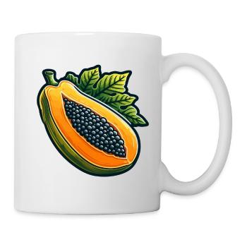 Colorful Illustrated Papaya for Clothing - Mug - white - Right