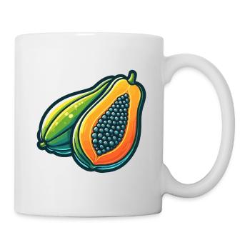 Bunte Papaya Inspirierende Kunstwerke - Tasse - Weiß - Rechts
