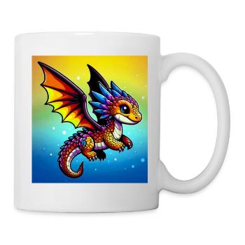 Drache - Tasse - Weiß - Rechts