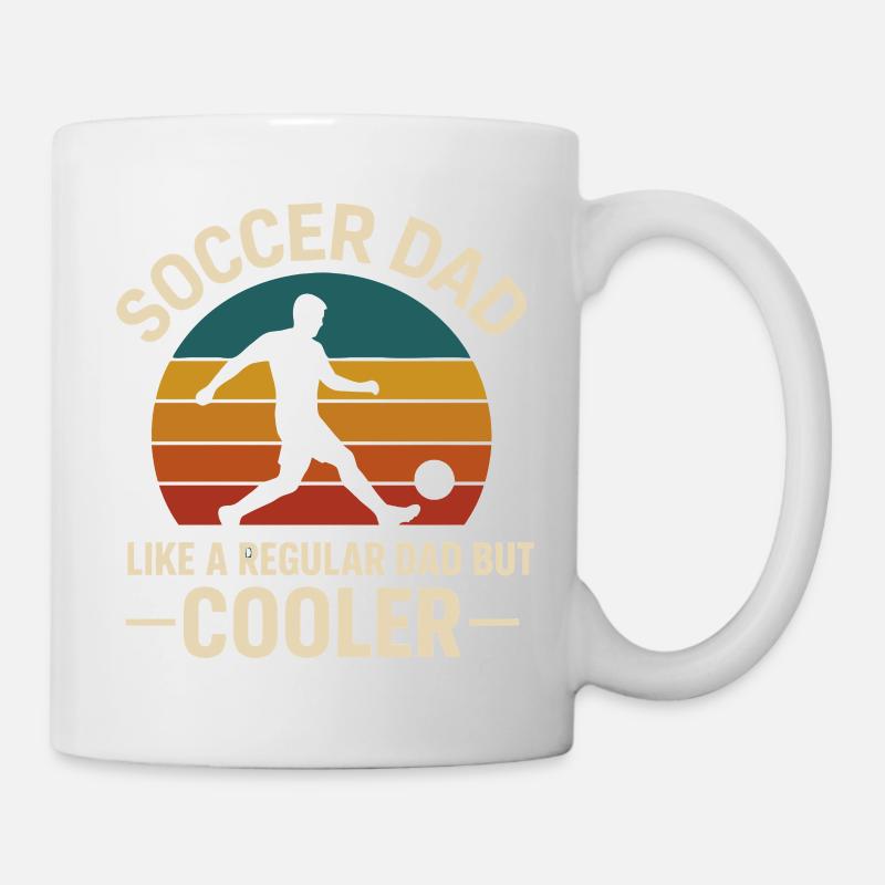 Soccer Dad Retro Sunset Design - Mug - white