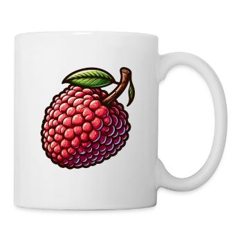 Colorful and Detailed Lychee Illustration - Mug - white - Right