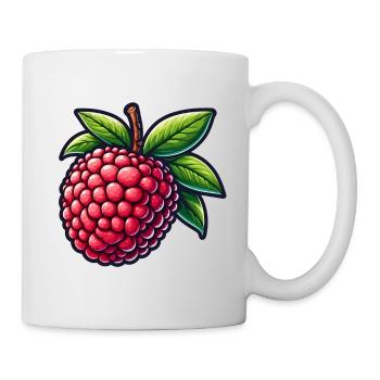 Litchi Illustrée Éclatant - Mug blanc - blanc - Droite