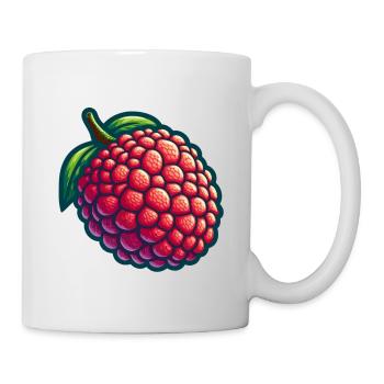 Litschi natürliche Illustration - Tasse - Weiß - Rechts