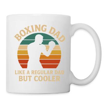 Boxe papa Rétro Coucher de soleil Design - Mug blanc - blanc - Droite