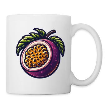 Passion Fruit Illustration for Nature Lovers - Mug blanc - blanc - Droite