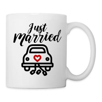 Just Married Wedding Car - Mug - white - Right