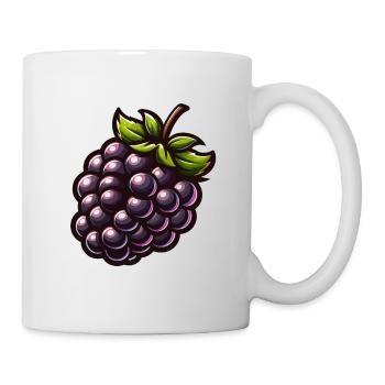 Lebendige, stilisierte Brombeere für natürliche Akzente - Tasse - Weiß - Rechts