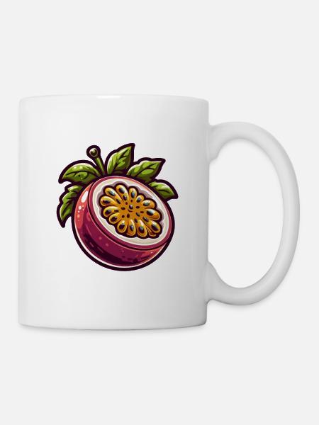Leidenschaftliches exotisches Fruchtmuster - Tasse - Weiß