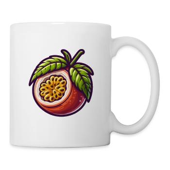 Passion Fruit Illustriert Hell - Tasse - Weiß - Rechts