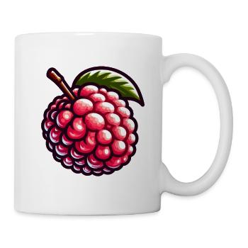 Litschi Exotische Frucht-Pop-Kunst - Tasse - Weiß - Rechts