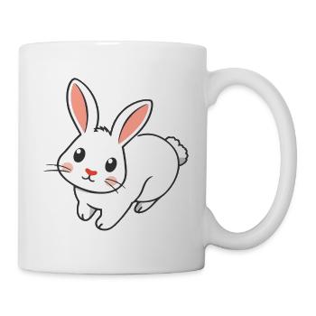 Cute and mischievous bunny for clothes - Mug - white - Right