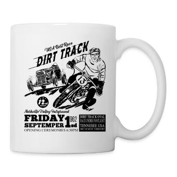 Tennesee Dirt Track Noir - Mug blanc - blanc - Droite