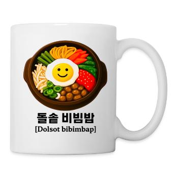 Happy Yummy Dolsot Bibimbap-Healthy Korean Food  - Mug - white - Right