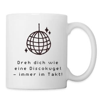 Disco_Kugel - Tasse - Weiß - Rechts