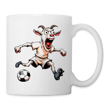 Ziegen Fussball - Tasse - Weiß - Rechts