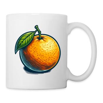 Vintage Orange illustriert - Tasse - Weiß - Rechts