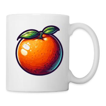 Illustration von Orange Vivid Lucide - Tasse - Weiß - Rechts