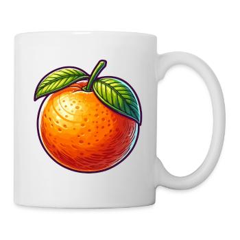 Colorful Orange Fruit Digital Art - Mug - white - Right