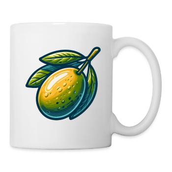 Olive Stylisé Vert Jaune - Mug blanc - blanc - Droite