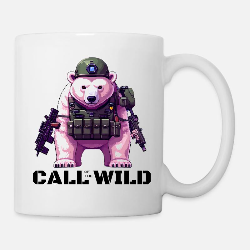 Call of the Wildbear – Pixel Ops Edition - Tasse - Weiß