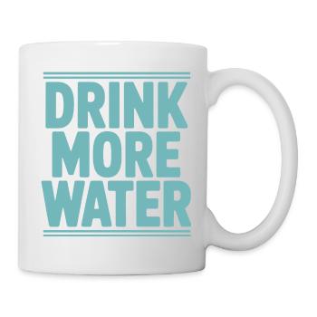 Trink mehr Wasser Gesundheitscoach Lustige Hydration - Tasse - Weiß - Rechts
