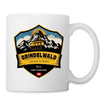 Grindelwald , Schweizer Alpen , Schweiz - Tasse - Weiß - Rechts
