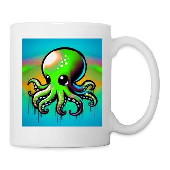 Pieuvre - Mug blanc - blanc - Droite