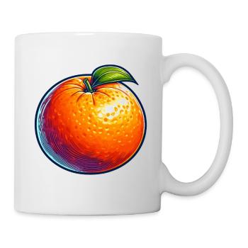 Orange Pop Art Bright Fruit - Mug - white - Right