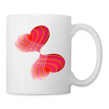 Hearts in Love | Couple | Love | Gift - Mug - white - Right