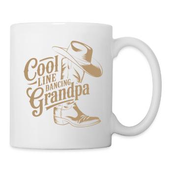 Casual Cowboy Line Dance Grandpa Saying - Mug - white - Right