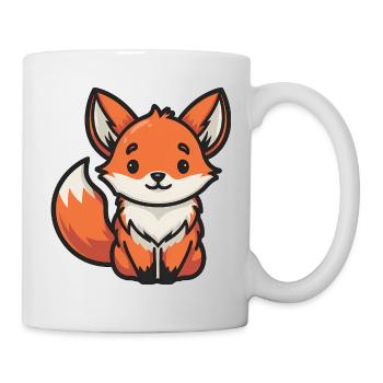 Renard mignon de dessin animé amoureux des animaux - Mug blanc - blanc - Droite