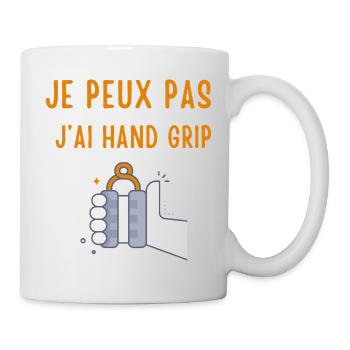je peux pas j’ai Hand Grip - Mug blanc - blanc - Droite