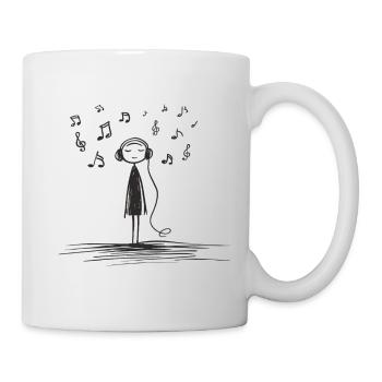 Listening Music - Tasse - Weiß - Rechts