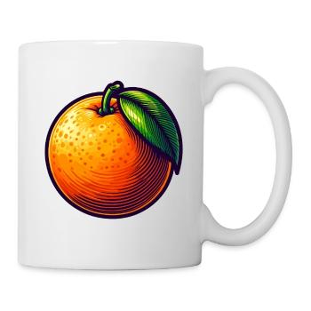 Modern Orange Illustration - Mug - white - Right