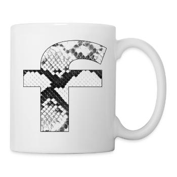 Snake pattern iletter f - Mug - white - Right