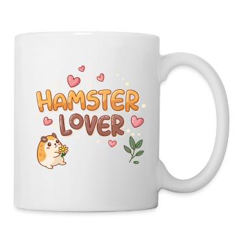 Hamster in Liebe Design mit Herzen - Tasse - Weiß - Rechts