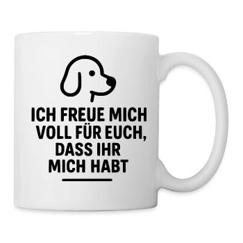 Playful dog motif with loving saying - Mug - white - Right