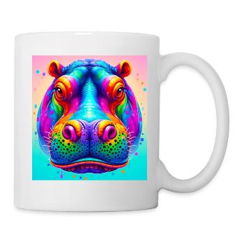 Nilpferd - Tasse - Weiß - Rechts