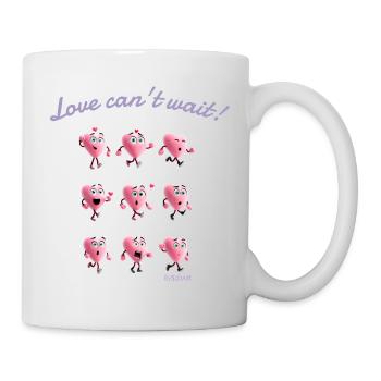 Herz-Liebe Liebe kann nicht warten - Tasse - Weiß - Rechts