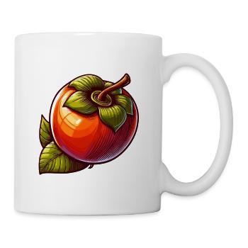 Fruit Kaki Vintage Esprit Botanique - Mug blanc - blanc - Droite